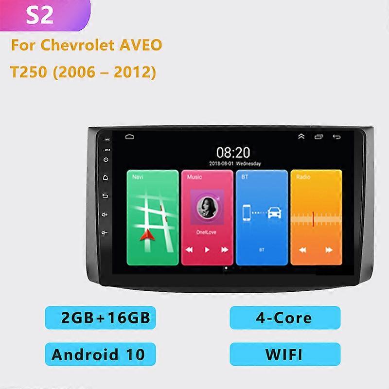 Android 10.0 auto Car Radio GPS Navigation Multimedia Player 4G+WiFi Carplay Video 2din for Chevrolet AVEO T250 2006 - 2012