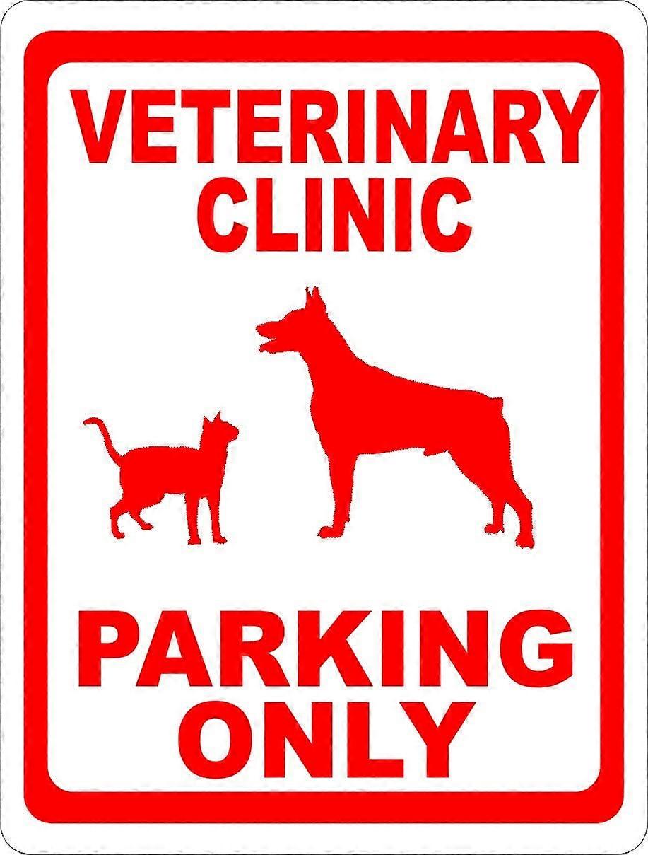 動物病院の駐車場のみの看板。8x12メタル。