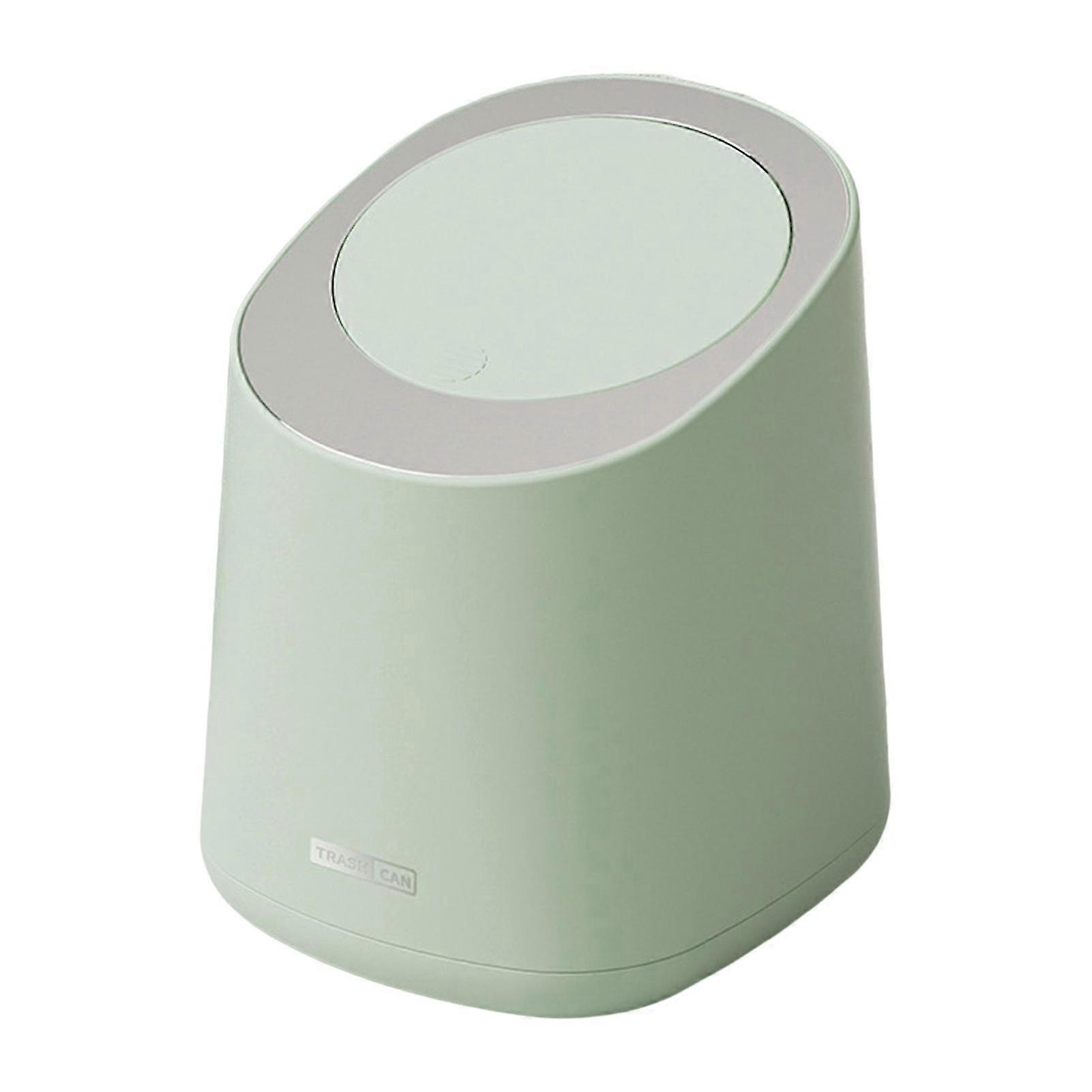 Mini Desk Trash Can With Lid  Double Wall Lidded Trash Bins For Car Nightstand Office Table
