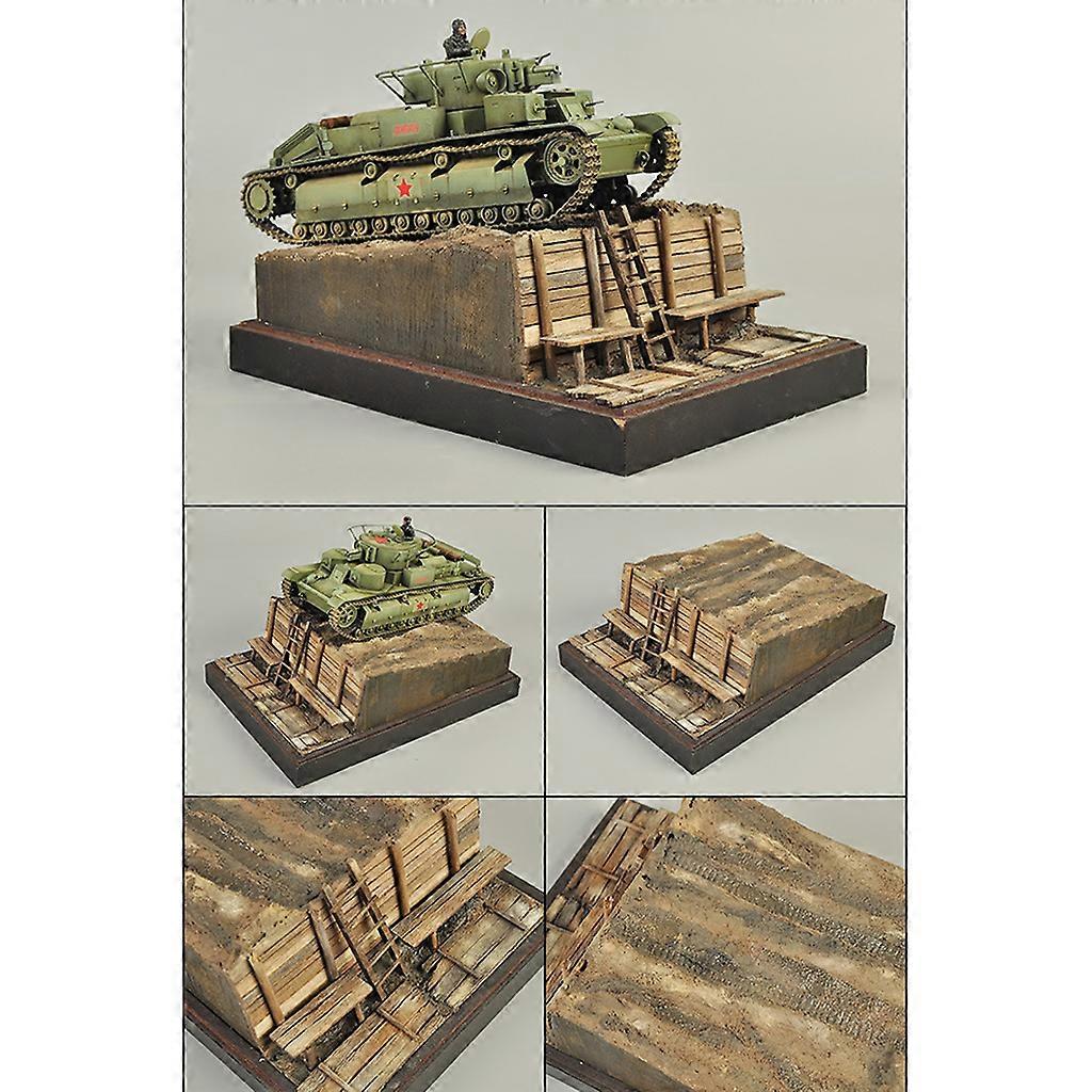 1/35  Wooden Platform Trench Set Model Kits DIY Scene Layout