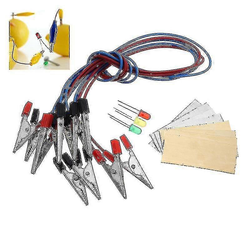 Fruit Battery Light Diode Science Kit Orange Potato Lemon Battery Physics Teaching Experiment Hk