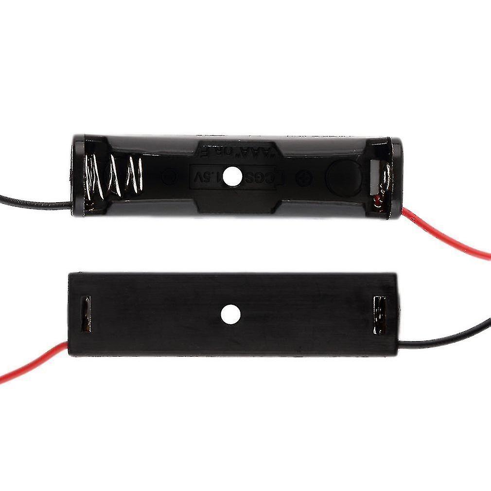 Plastic Battery Storage Case Box Holder For 1-aaa Battery With 6'' Cable Lead