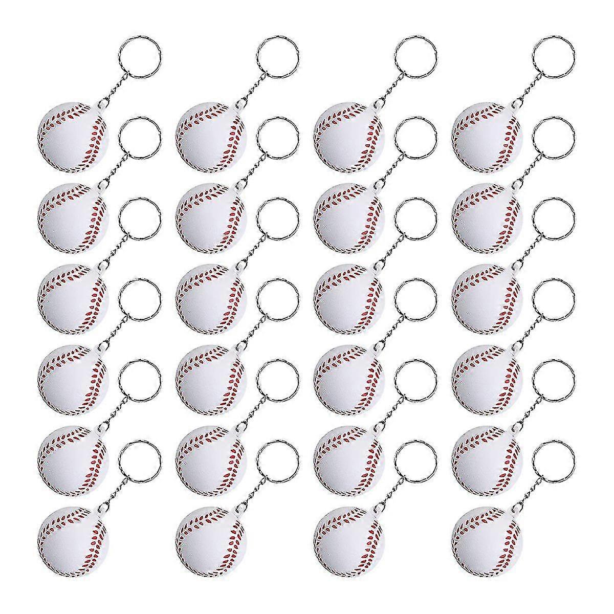 24 Pack Keychains,mini Stress Ball Keychains,sports Ball Keychains, Carniva