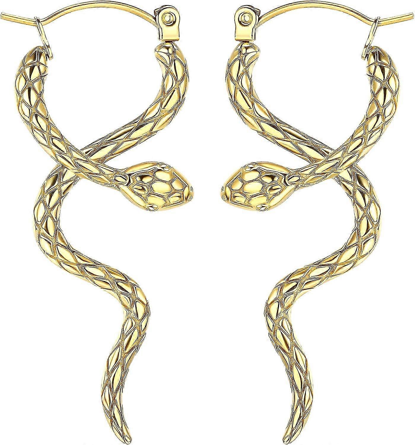 G23 Titanium Snake Earrings For Women Girls Punk Snake Earrings Hanging Gothic Snake Drop Earrings