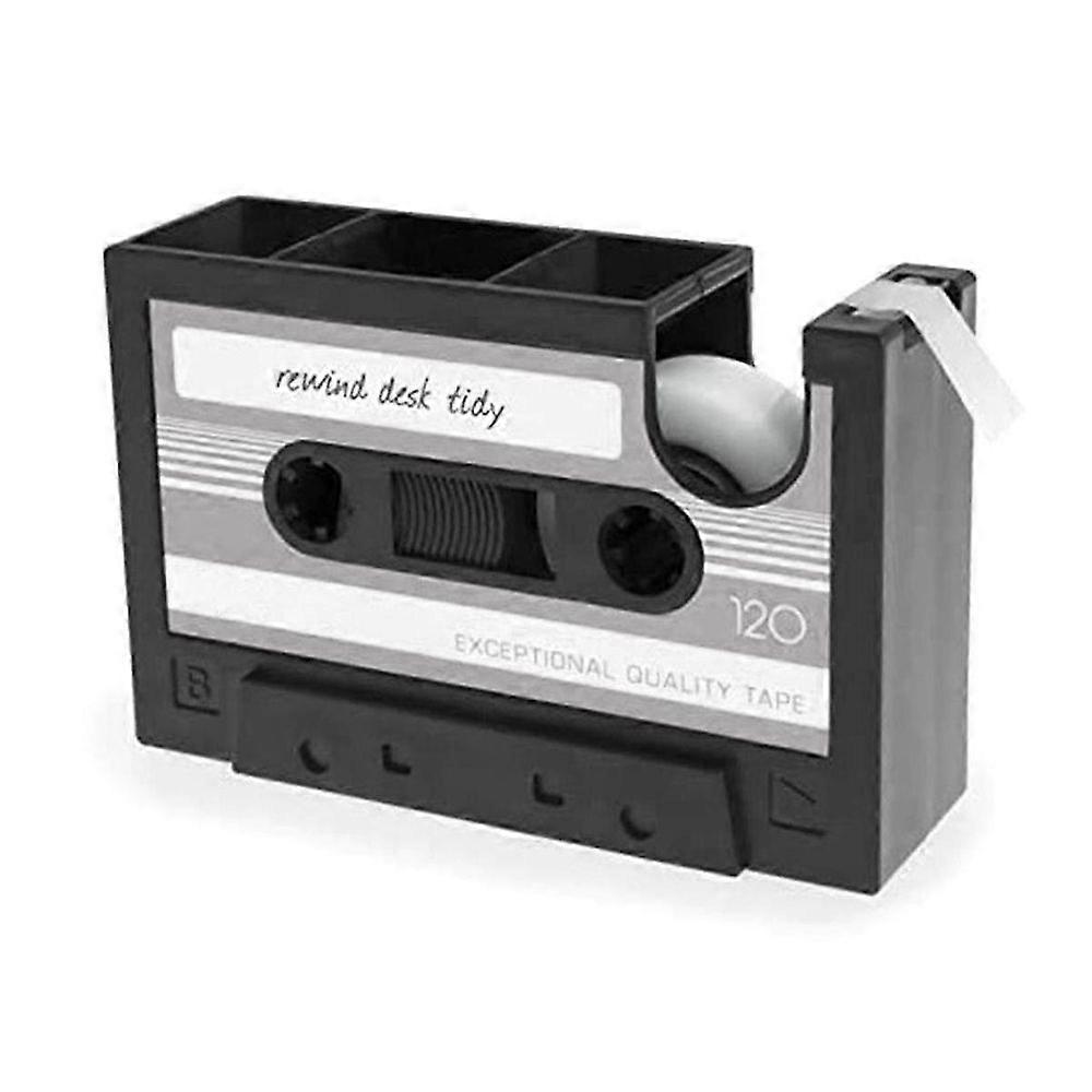 حامل قلم موزع الشريط ، موزع شريط كاسيت ريترو ، لوازم مكتبية قديمة ، شريط لطيف مضحك ديس