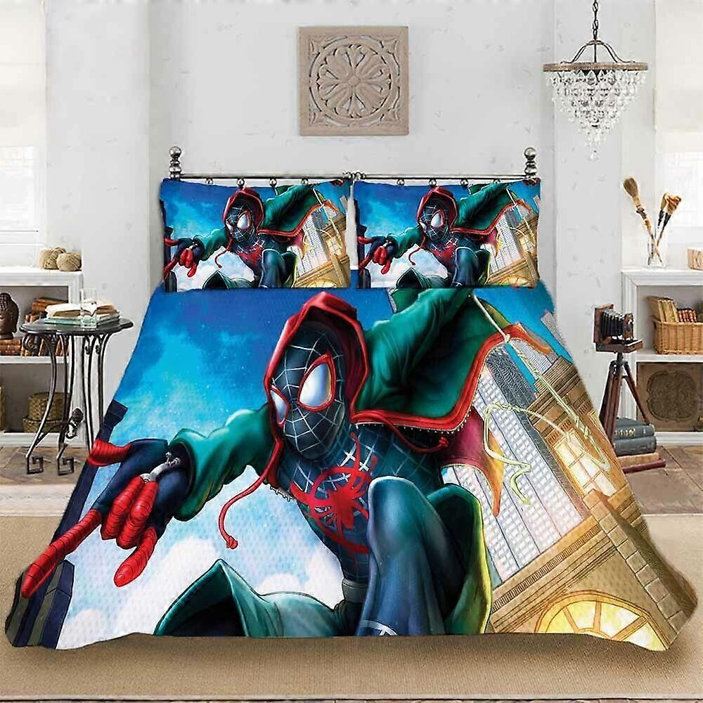 v490 Bed Sheets Spider-Man Getting Ready Jump  Quilt Duvet  Cover Set Pillow case Print3-Piece Bedding Set (1 Duvet Cover + 2 Pillow Shams) y490
