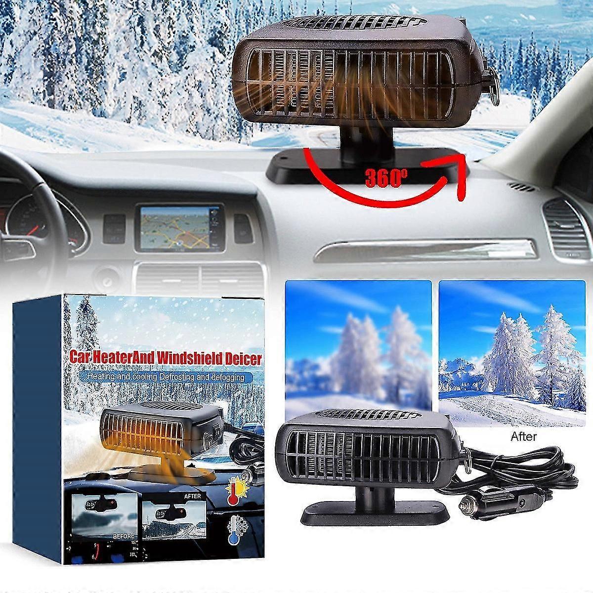 Anti-fog Car Heater, 12 V Portable Car Heater, Windscreen Defroster With Ergonomic Handle, Cigarette Lighter Fan Heater For Cars