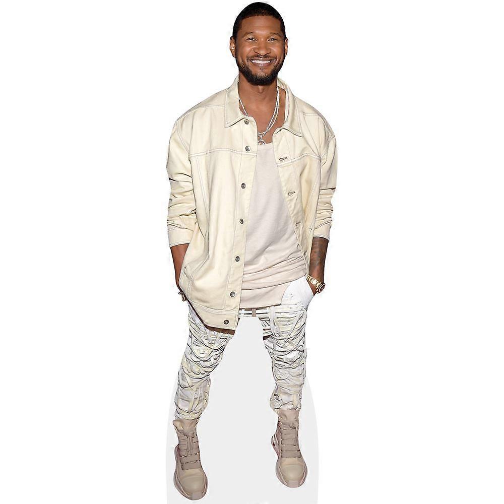 Usher (White Outfit) Cardboard Cutout (lifesize OR mini size). Standee. Stand Up.