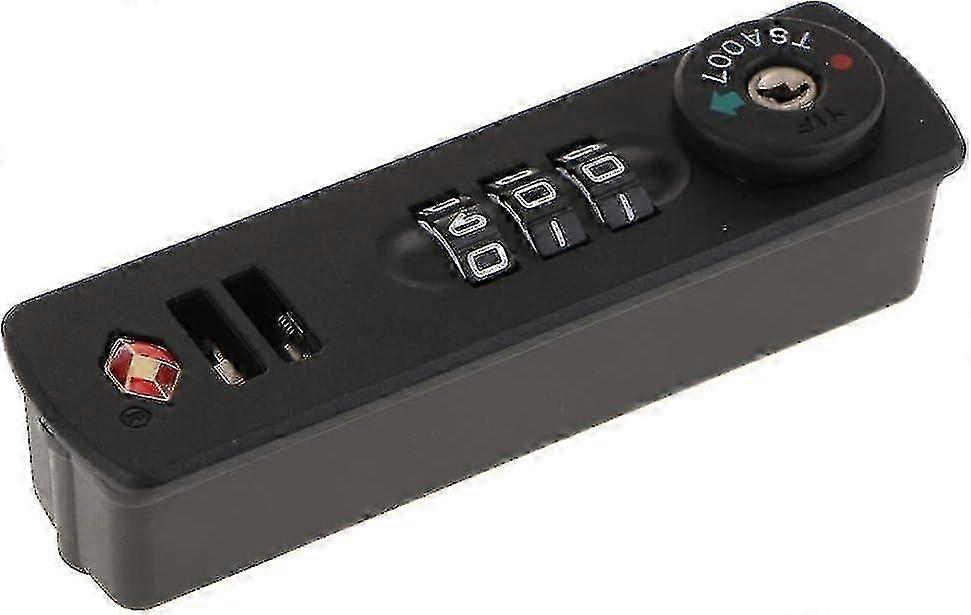 1 x Tsa007 荷物とスーツケース用コンビネーション南京錠 3 桁 (多くの異なる組み合わせ) - ブラック