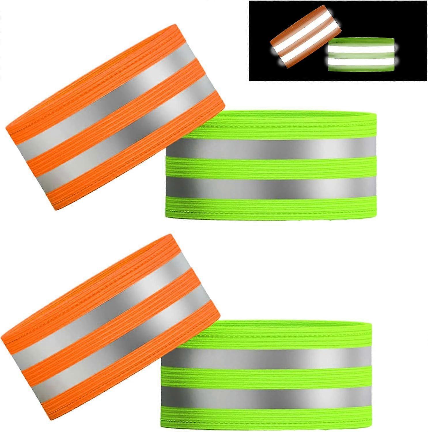 Reflective Armbands 4 pcs - High Visibility Wristbands