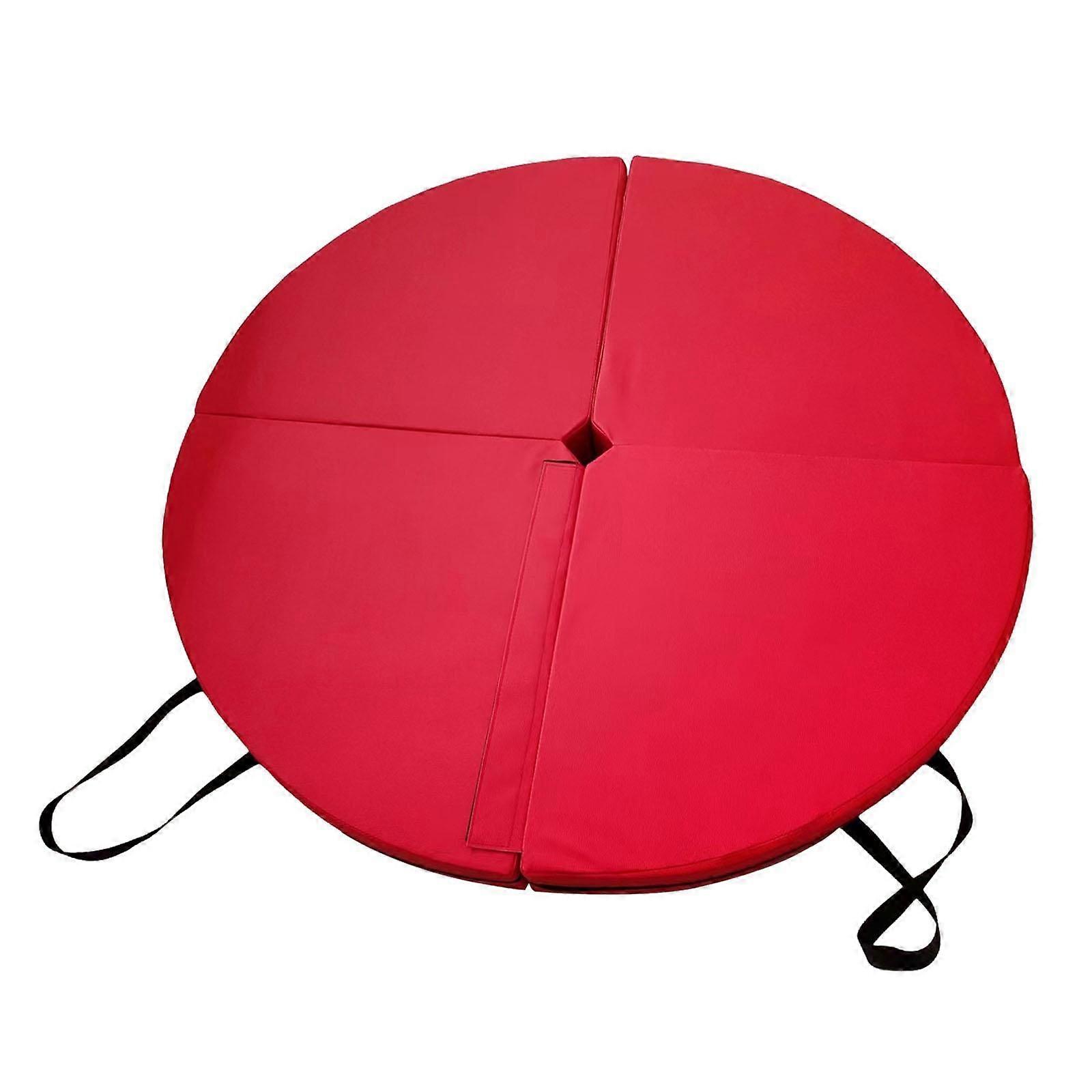 طوي اليوغا حصيرة المرأة قابلة للطي القطب الرقص حصيرة للمنزل صالة الألعاب الرياضية في الهواء الطلق التدريب الأحمر