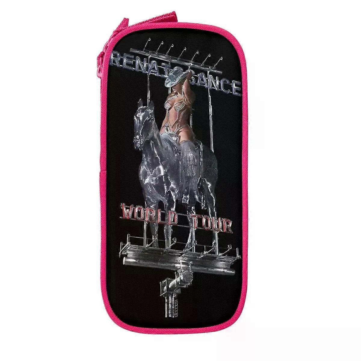 t863 الموسيقي جولة حول العالم صندوق القلم بضائع مكتب سعة كبيرة مكتب عصر النهضة بيونسيه صندوق قلم رصاص هدايا مثالية chyd863