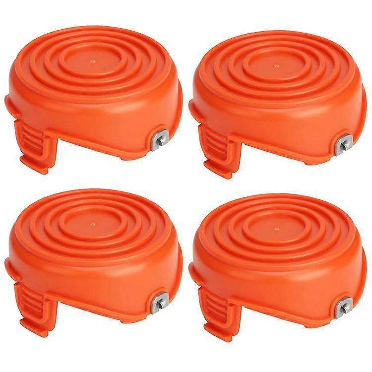 4Pcs Spool Cap Compatible For Black & Decker GH750 / GH710 / GH700 Lawn Mower, DF-065-BKP / RC-065-P&90517175