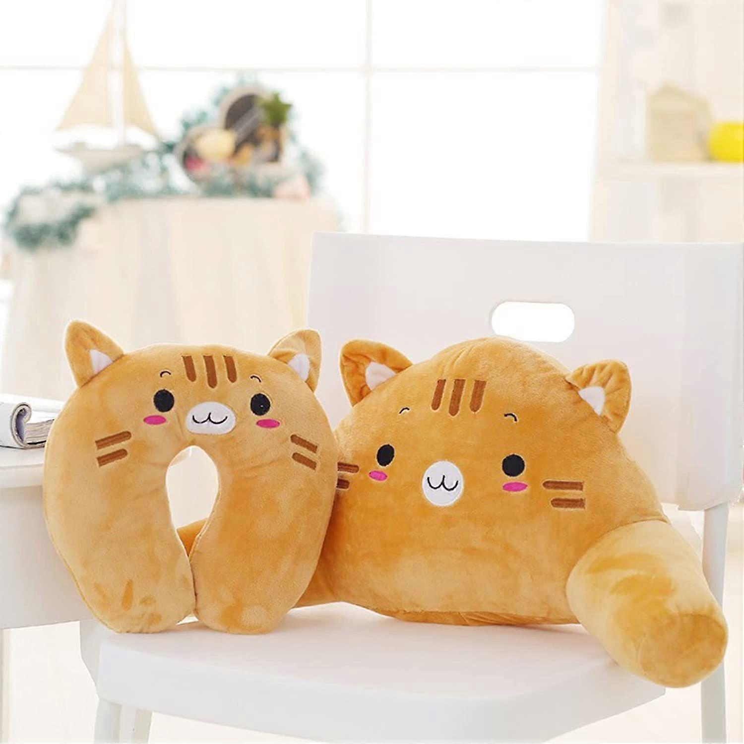 Cute Bed Rest Reading Pillow - Plush Lumbar Pillows Waist Rest Cushion with Cartoon Animal Design, Bedrest Pillow with Arms for Sitting in Bed, Relaxi