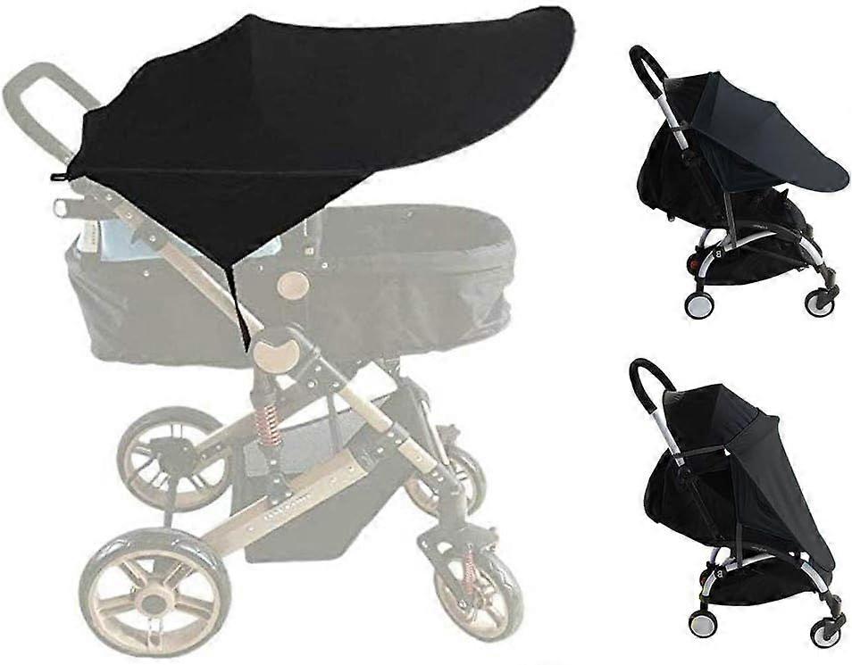 Universal Stroller Sun Shade Anti-UV UPF50+ Canopy Adjustable Stroller Canopy Windproof Cover Sun Protection UV Cover for Stroller Carrycot Pram Bassi
