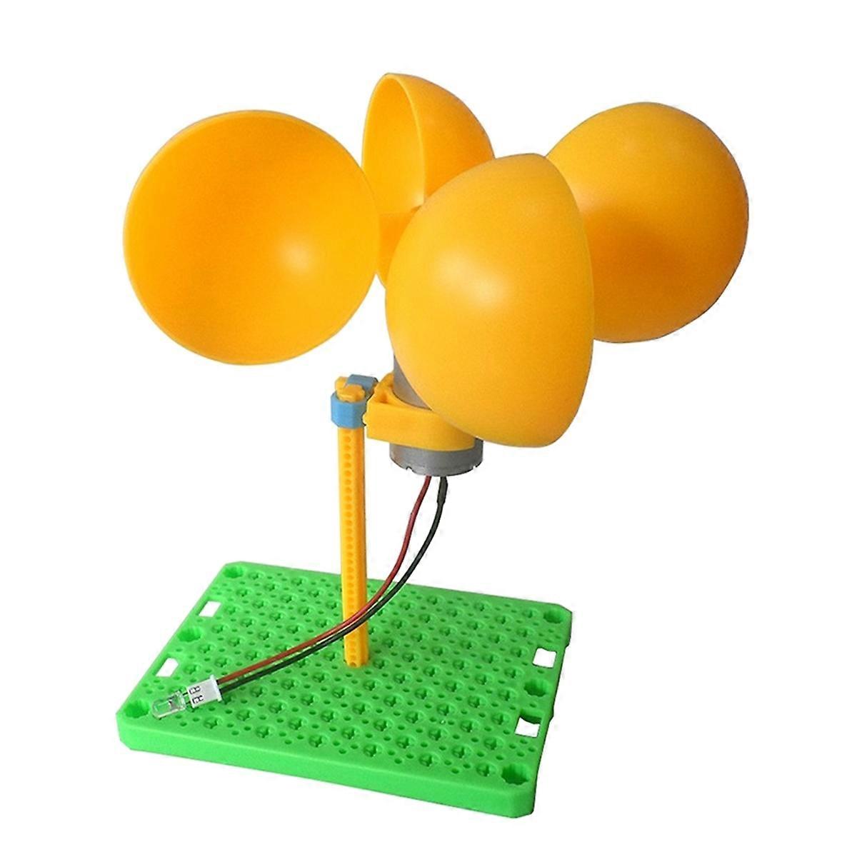 DIY Wind Turbine Generator Kit DC 0.1V-3V Generator with Holder Blades Brushless Motor Mini Dynamo Generator Teaching