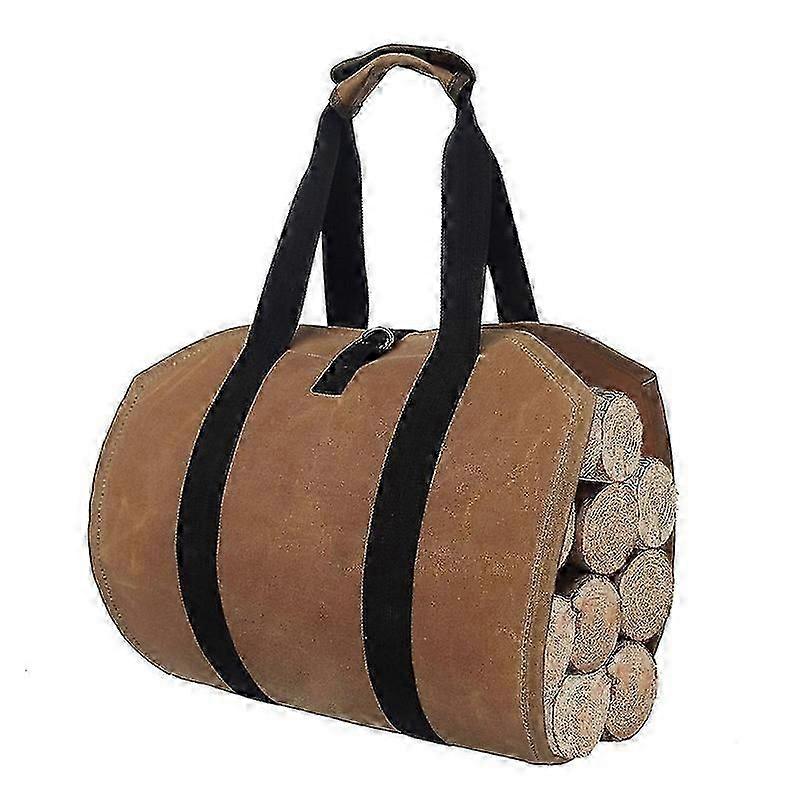 قماش الحطب الخشب الناقل حقيبة سجل التخييم في الهواء الطلق حامل حمل حقيبة تخزين حقيبة قماش خشبية حقيبة يد