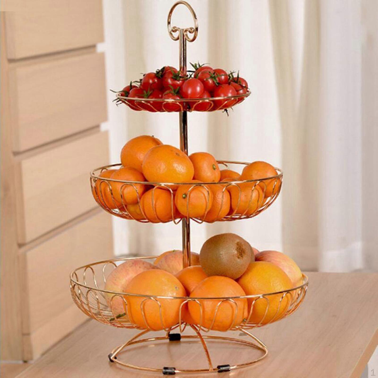 Fruit Basket Iron Wire for Storing & Organizing Vegetables Eggs Snackes