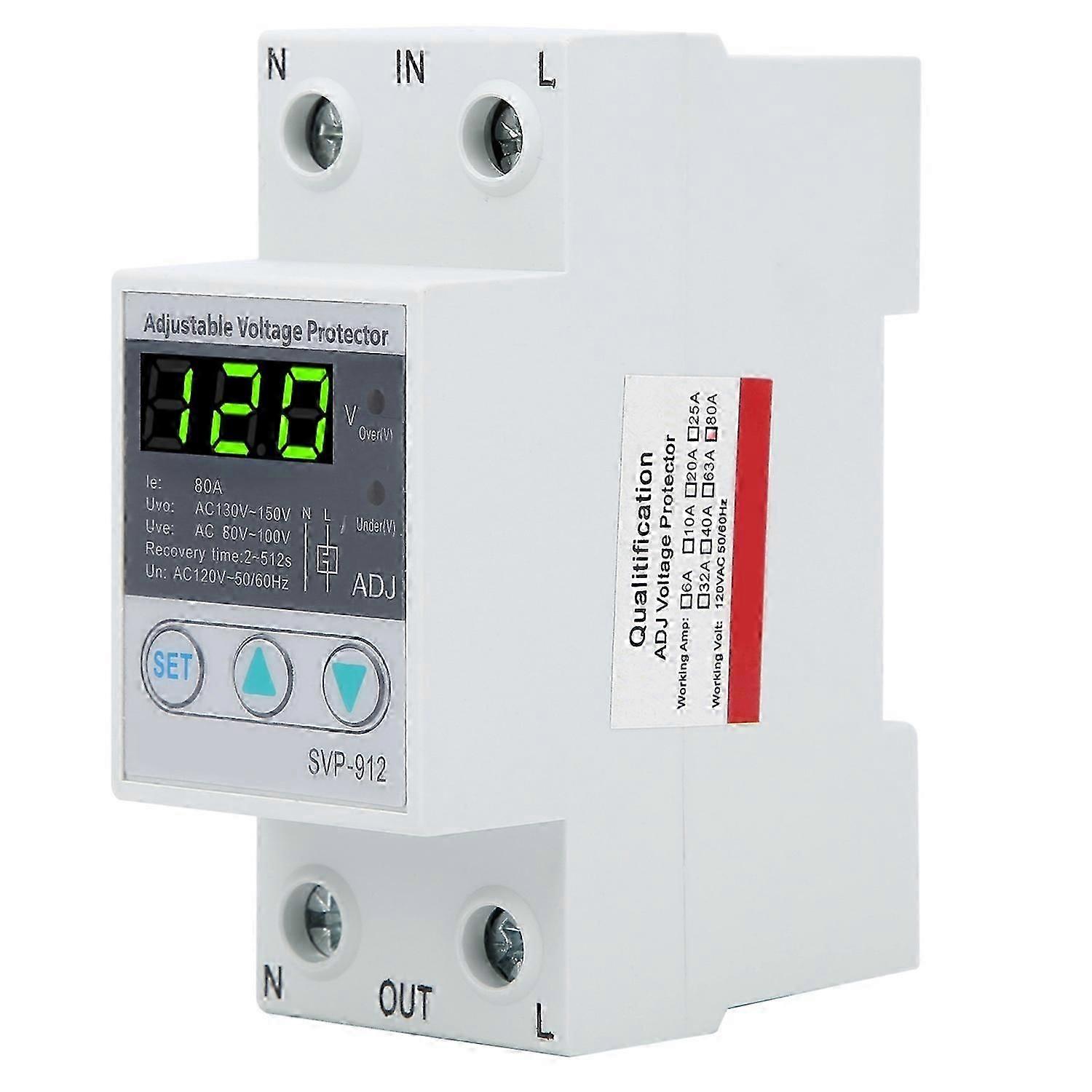 SVP912 120VAC Adjustable SelfRecovery Under Voltage Automatic Reset Protection Switch(80A )