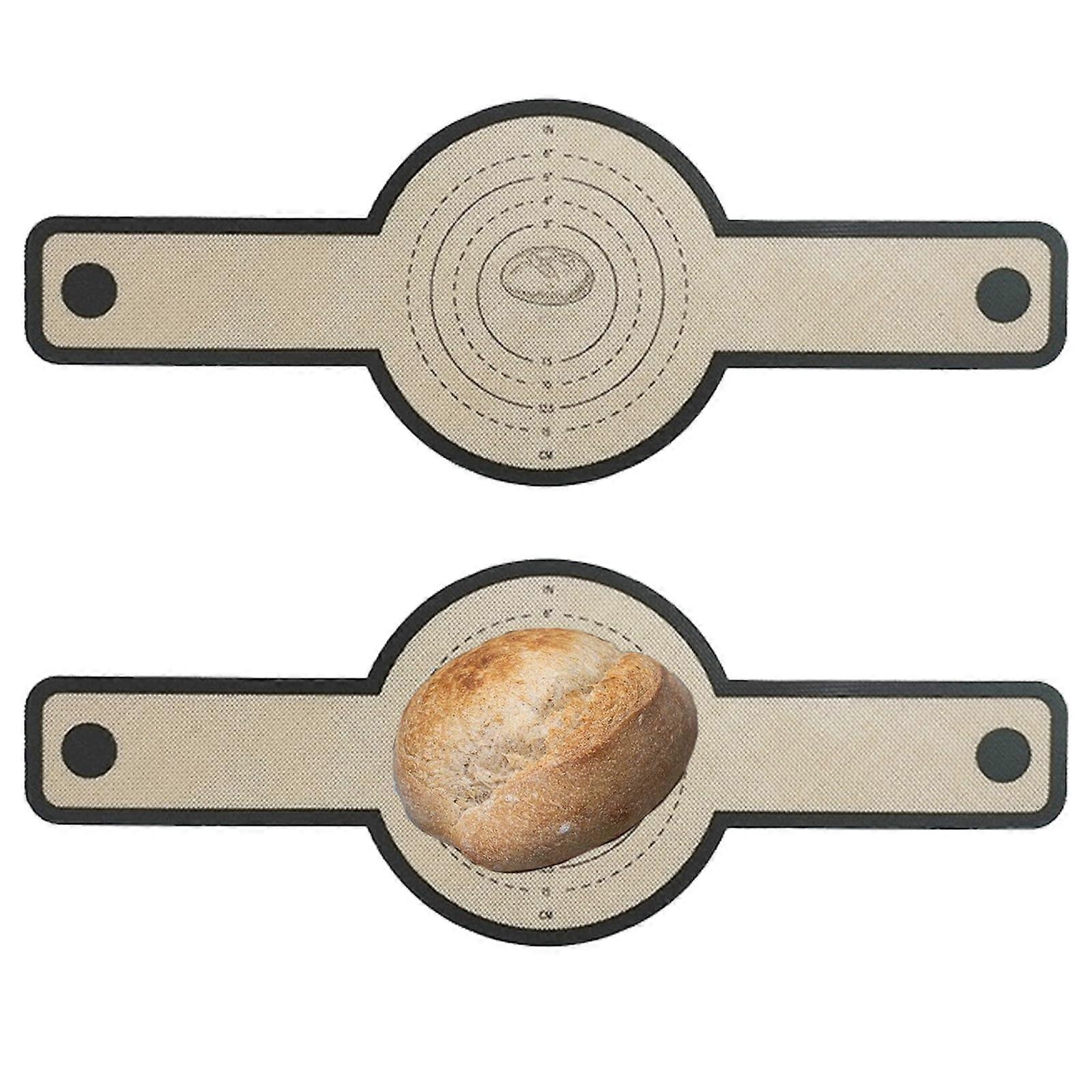 2-Pack Silicone Dutch Oven Baking Mat For Cast Iron Non-Stick Dough Transfer Sling With Extended Handles