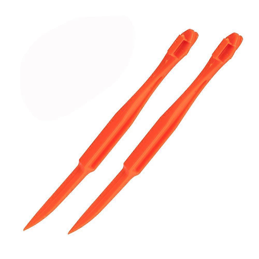 Soft Home Premium Kunststoff Orangenschäler Zitrone Zitrusschalenschneider Gemüseschneider Obstwerkzeuge (langer Griff Typ grün 2er Pack)