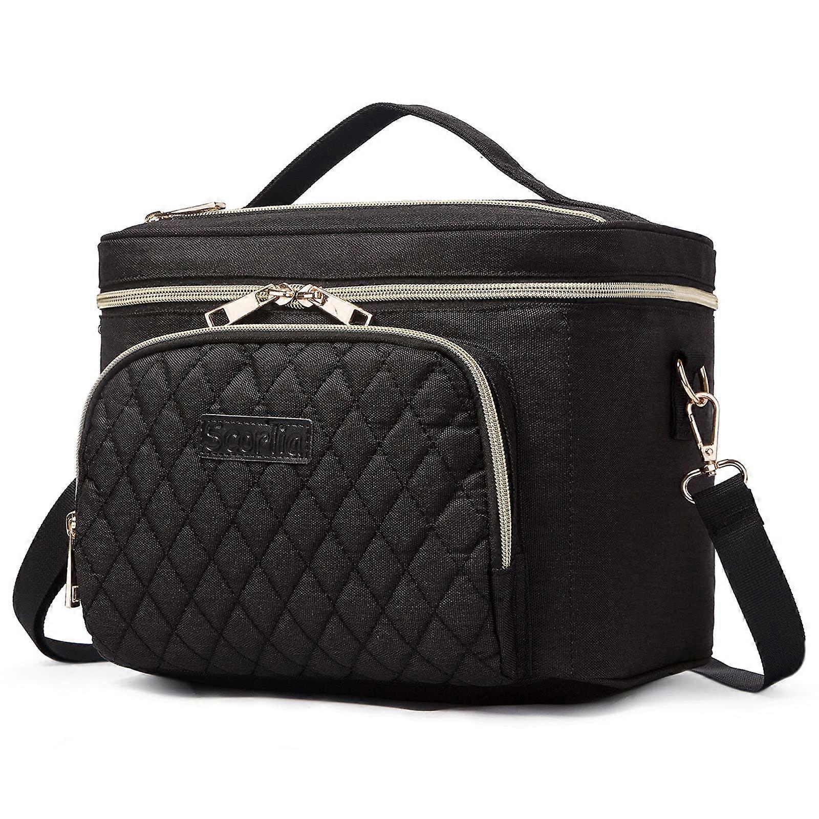Large Travel Makeup Bag for Toiletry Storage, Waterproof Cosmetic Organizer, Extra Large Capacity, Durable Polyester