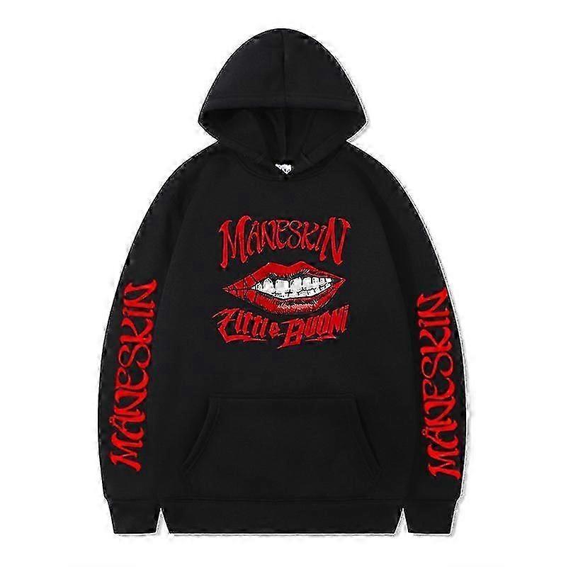 Maneskin Rock Band Printing Deportes Casual Sudadera Con Capucha Suelta Hombres Y Mujeres Sudadera Con Capucha Top -NMAOV