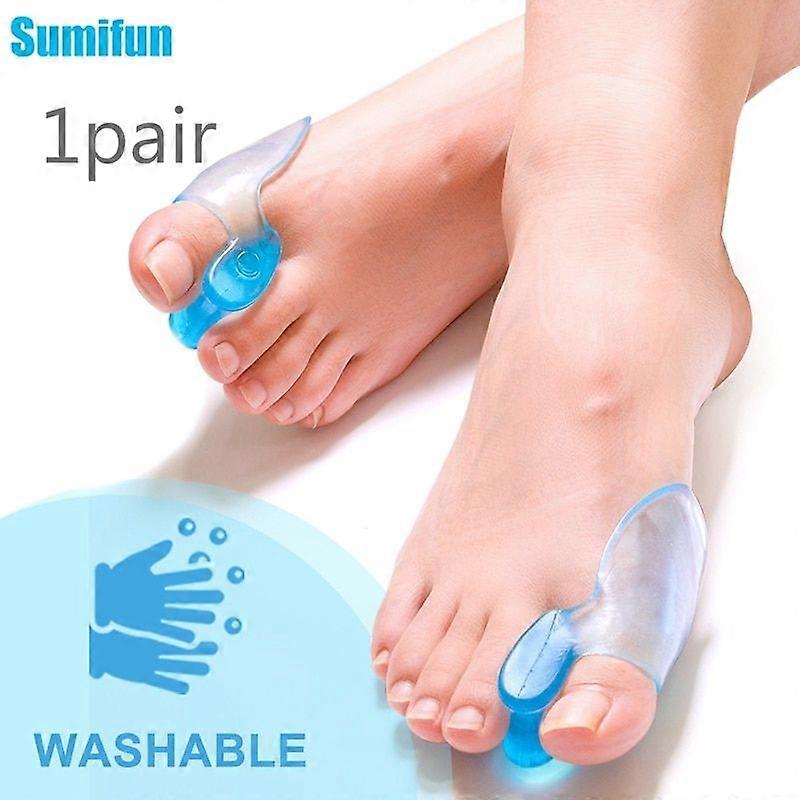 2pcs Silicone Gel Thumb Corrector Bunion Little Toe Protector Separator