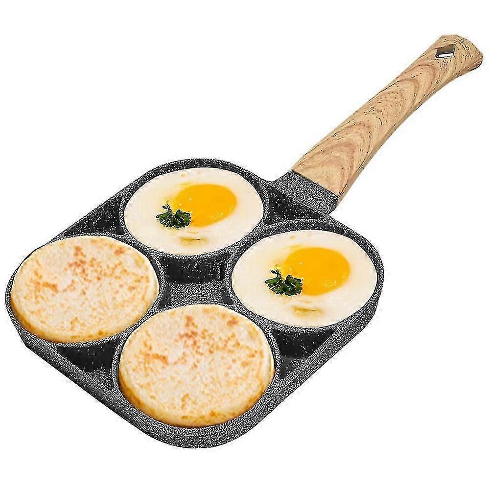 Egg Frying Pan,non-stick Pancake Pan Egg Pan With 4 Hole Fried Egg Pan Pancake Maker For Induction