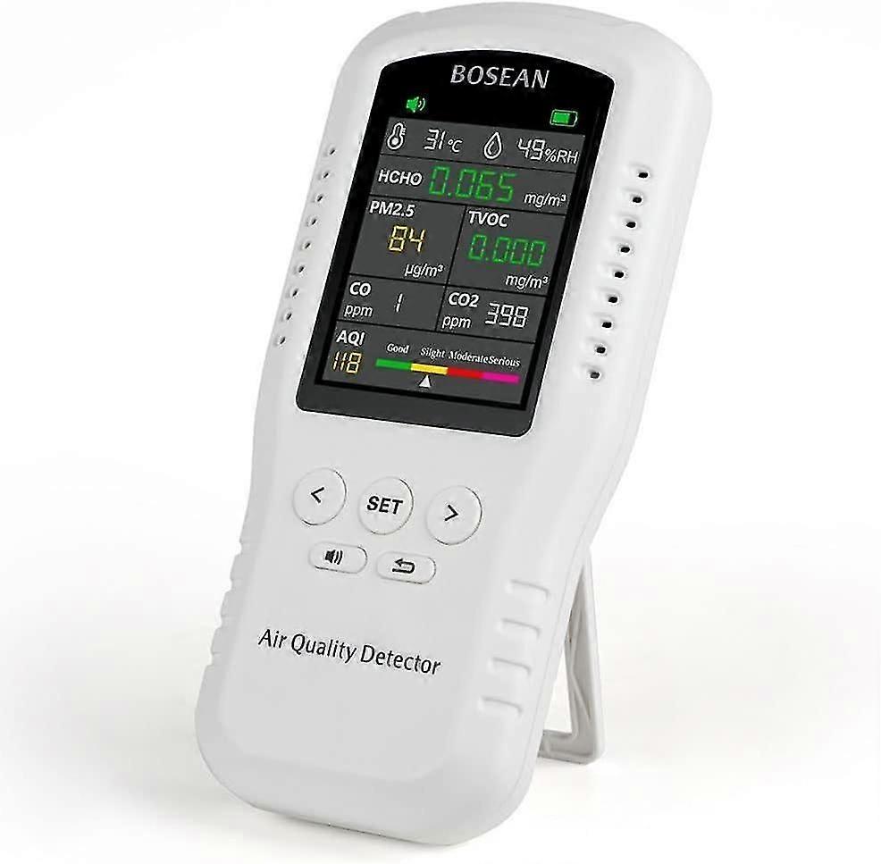 Indoor Air Quality Monitor Accurate Tester for Formaldehyde HCHO TVOC PM2.5 CO2 CO