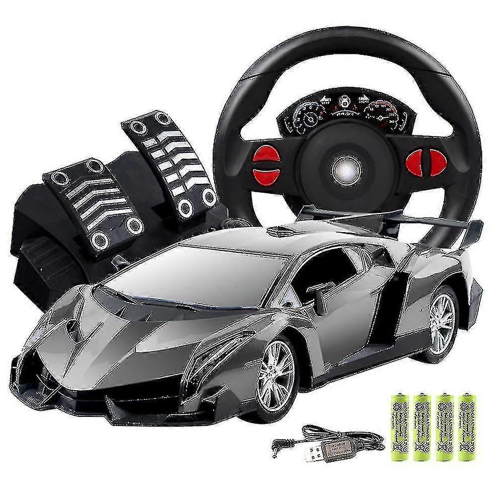 1:12 Remote Control Sports Car Models Steering Wheel Gravity Sensing Four-way Remote Control Racing Car Model Toy-q