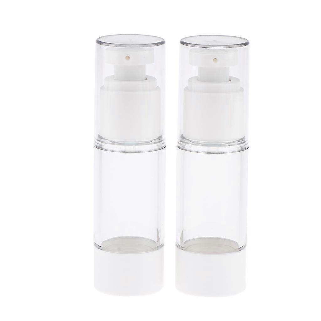 2Pieces, Travel Portable Empty Vacuum Jar Case Holders, Refillable Lotion
