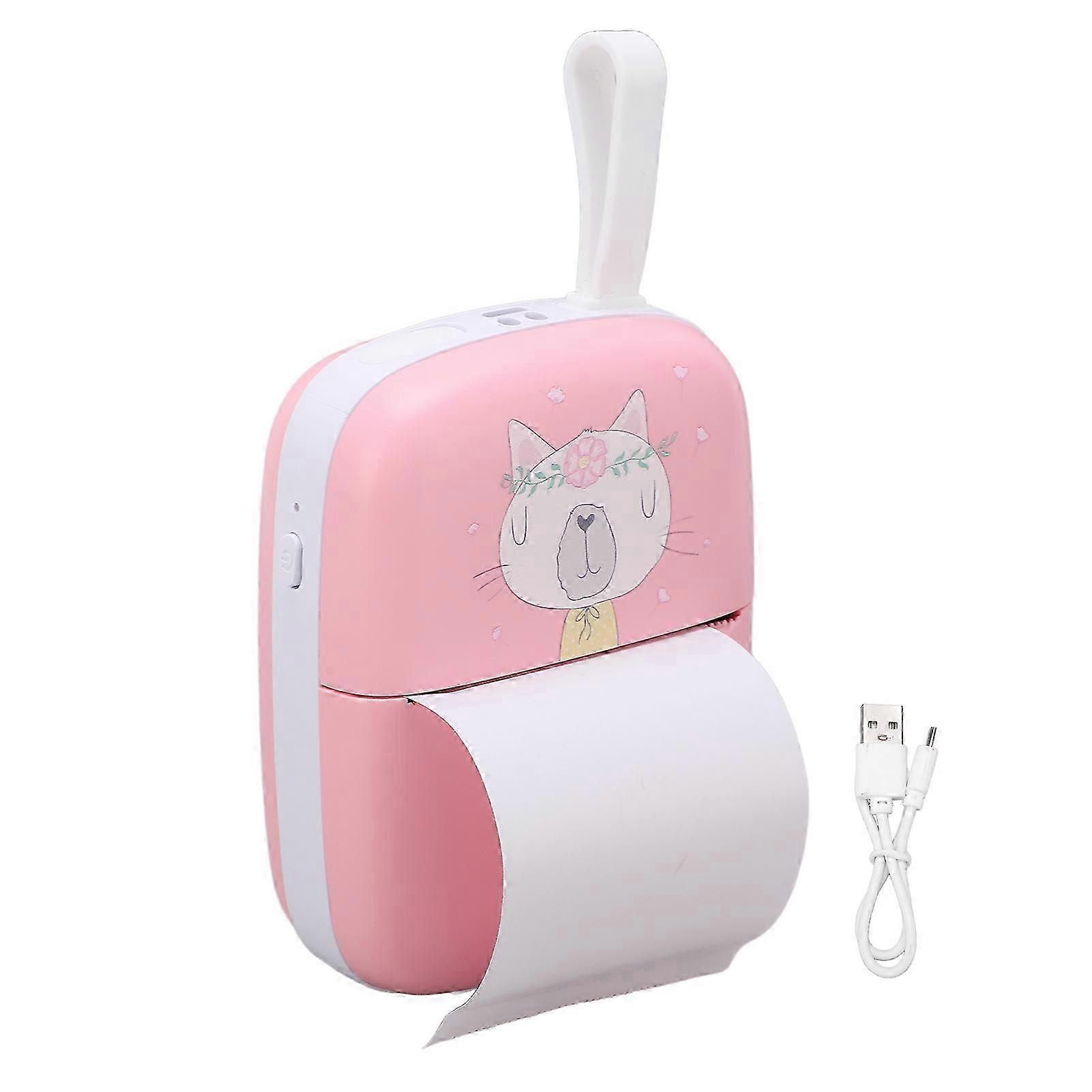 Mini Printer Pink Multipurpose Portable Mini HD WiFi Mobile Phone Photo Title Note Error Question Thermal Printer