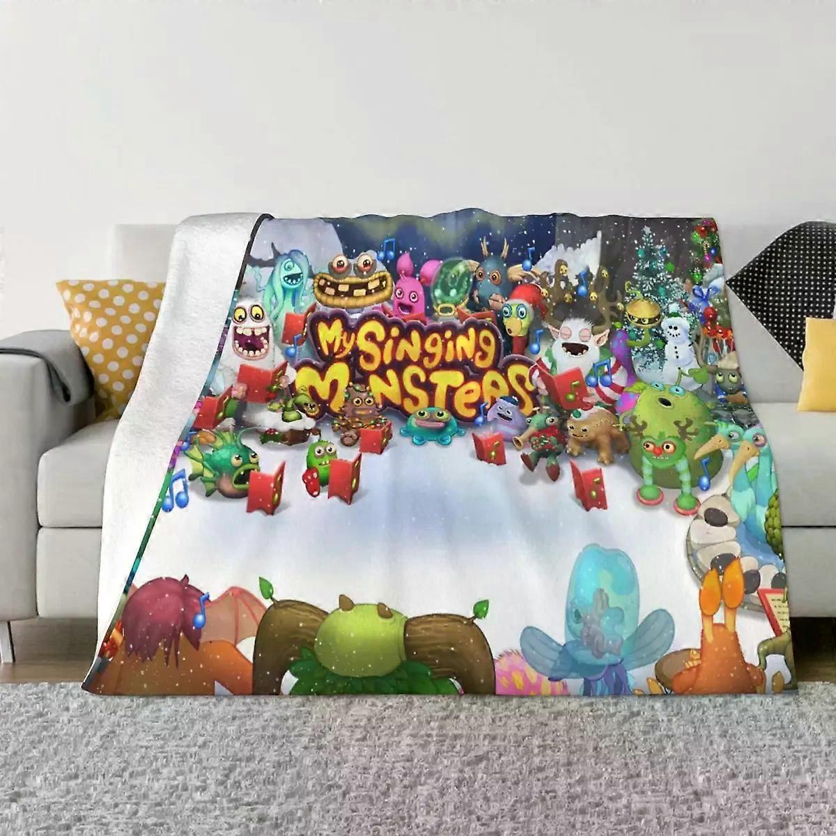 Spil My Singing Monsters Cartoon Fleece Kaste Tæpper Tæppe Til Sengetøj Soveværelse Varmt Sengetøj Kaster