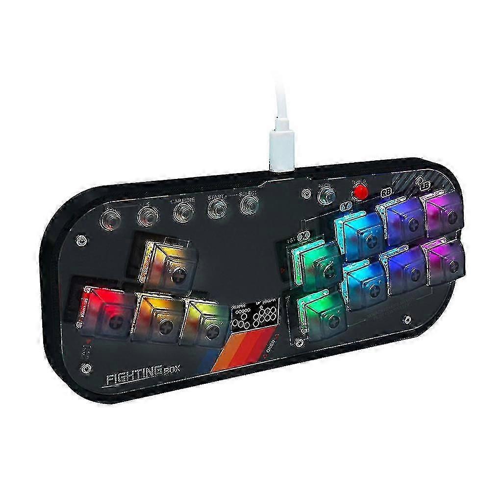 Socd Fightstick Mini Hitbox Controller Game Controller Fighting Joystick Voor Pc/ns/mister Met Type-