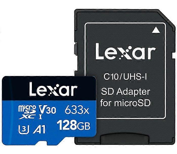 128GB Lexar High-Performance 633x microSDXC UHS-I memory card