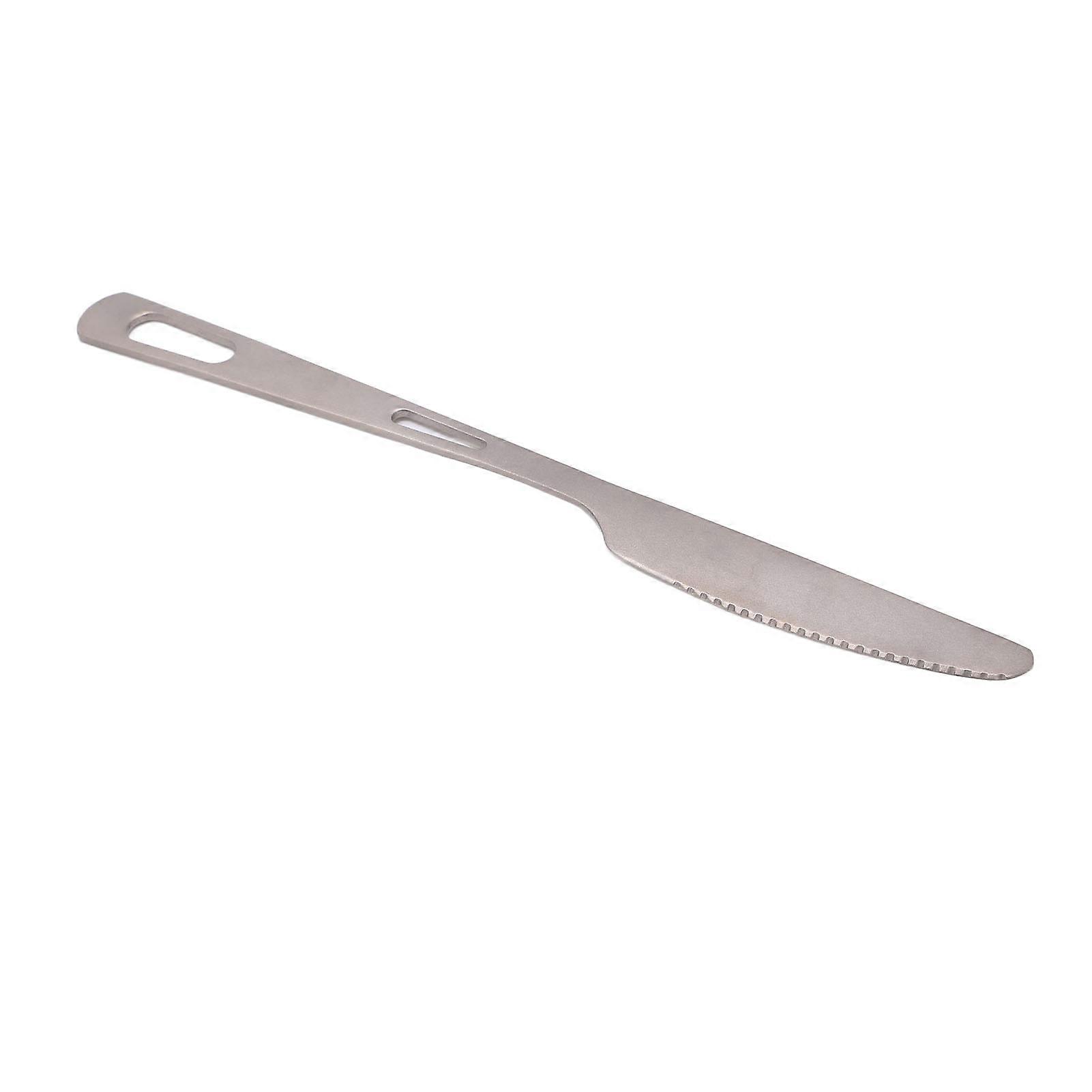 Titanium Folding Fork Spoon Combo Lightweight Durable Smooth-Edged For Camping
