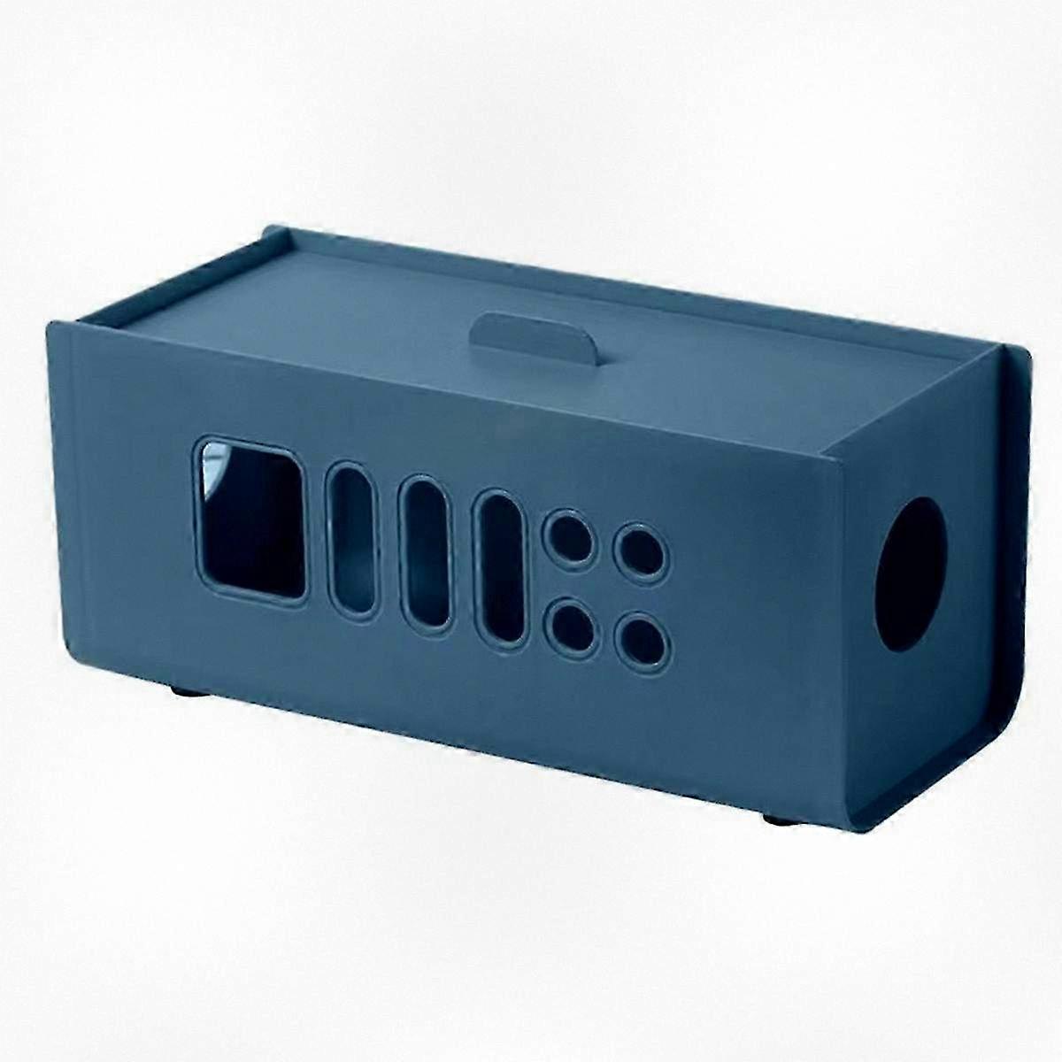 Cable Management Box for Desk - Power Strip Organizer, Cord Holder, Desktop Wire Storage Solution