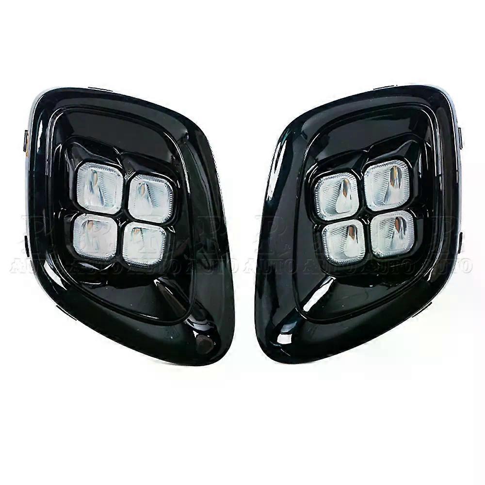 Applies to For Kia Picanto 2015 2016 2017 1Pair LED DRL Daytime Running Light LED Front Bumper Fog Lights Turn Signal Lamp Headlight