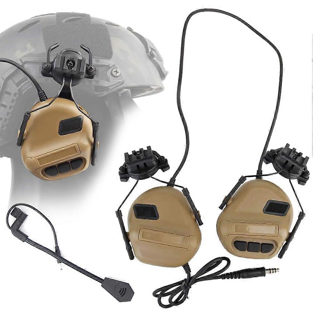 Tactical Headset Unlimited Power Intercom with Microphone Hunting Shooting Headphones Earmuff No Noise Reduction Function