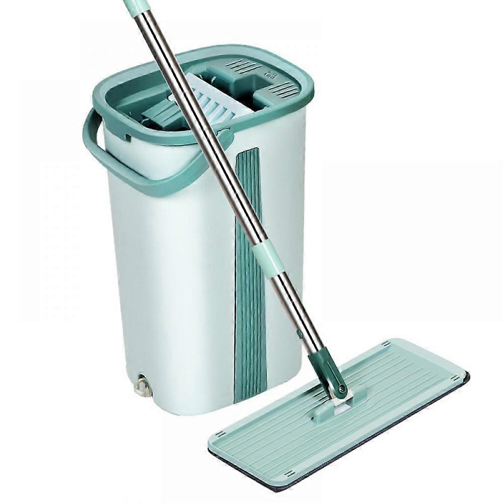 1 Stück Mopp- und Wringeimer-Set, Hauptbild blau, Mopp + Eimer + 2 Stück