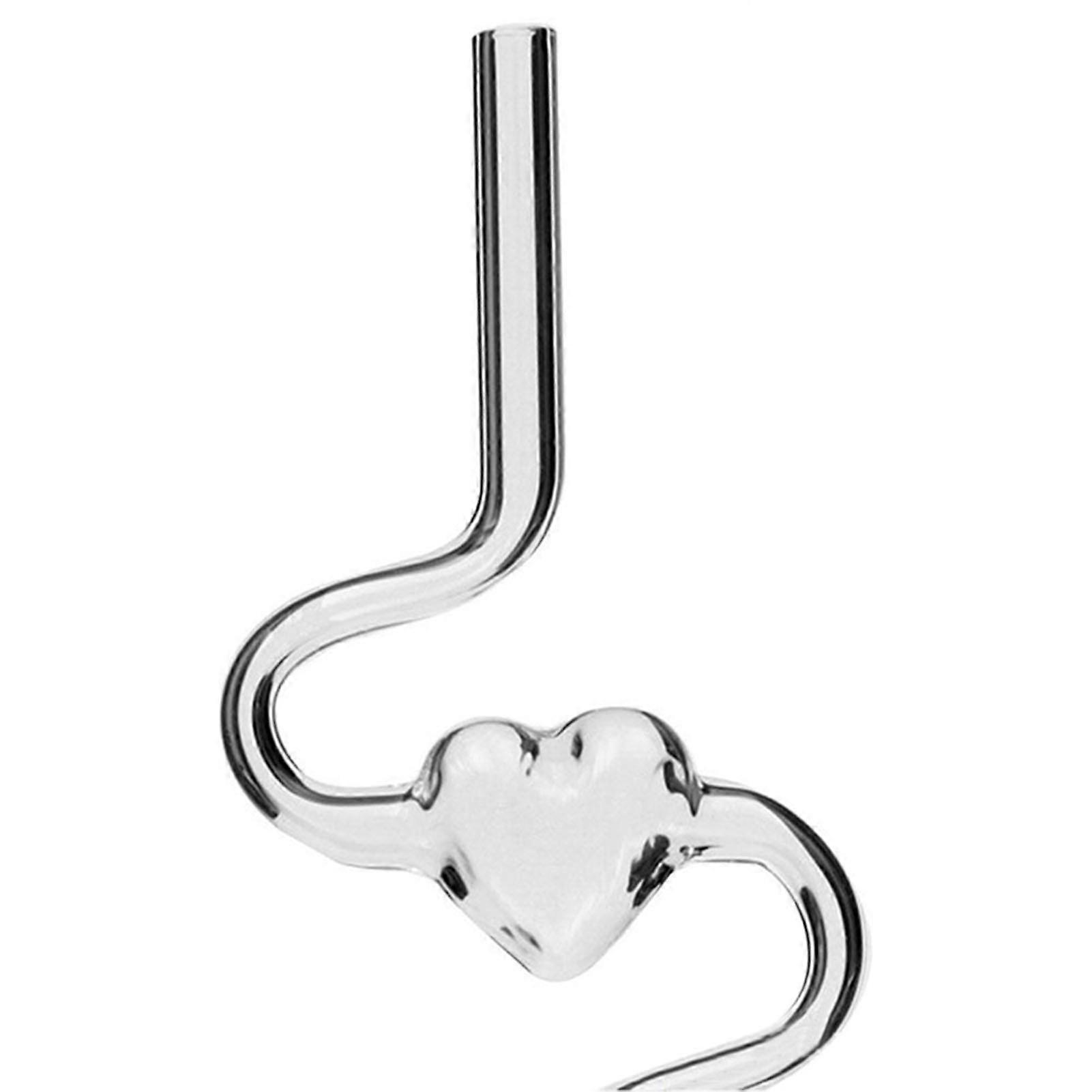 Transparent Bending Glass Straw High Temperature Resistance Drinking Tools