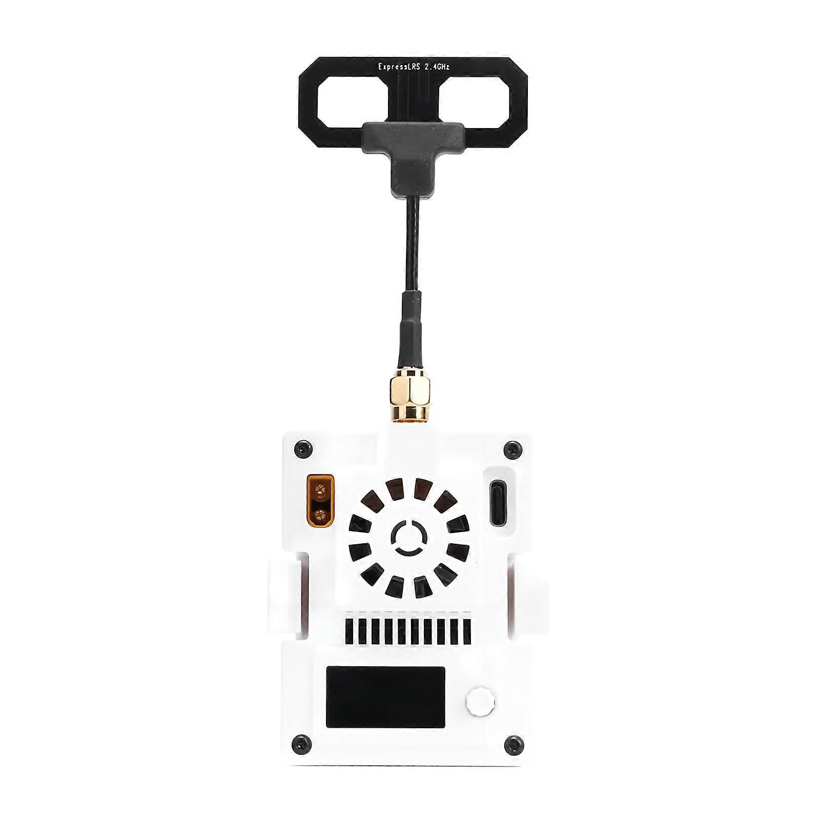 High Frequency Head Receiver Module Set ELRS 2.4G with JR Ccompartment Reliable Transmission Simple Configuration White