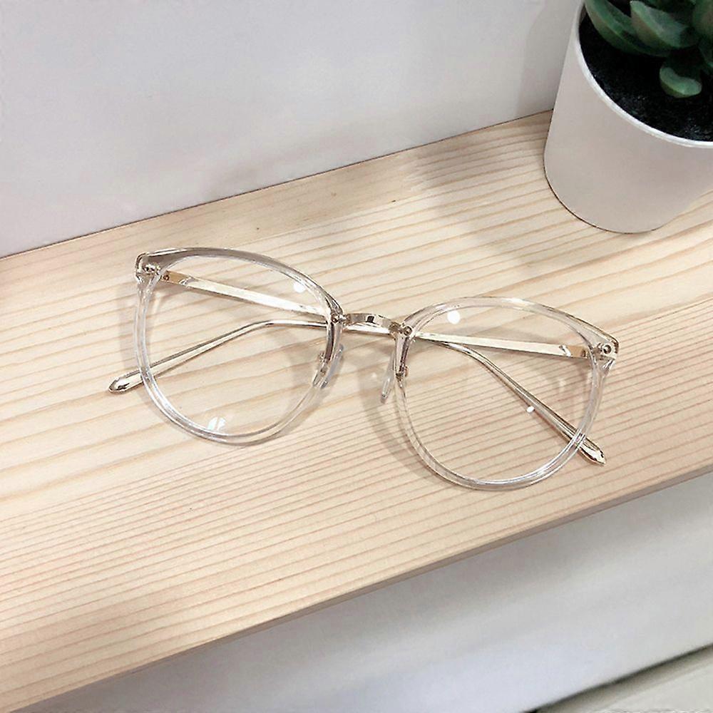 1PC Optical Glasses Frame Women Men Round Oversized Eyeglasses Frames Metal Spectacles Clear Lenses Glasses Cat Eyes Retro New