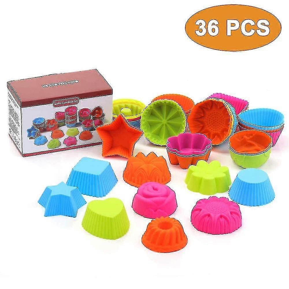 Reusable Silicone Baking Cups, Pack Of 36