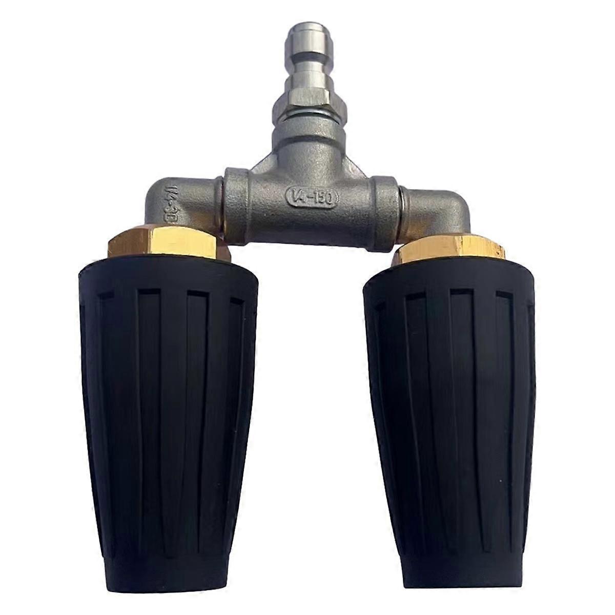 HighPressure Washer Rotating Dual Turbo Nozzle Spray Tip1/4In 4000PSI Replacement Nozzle Spray Tip Garden Cleaning ToolB