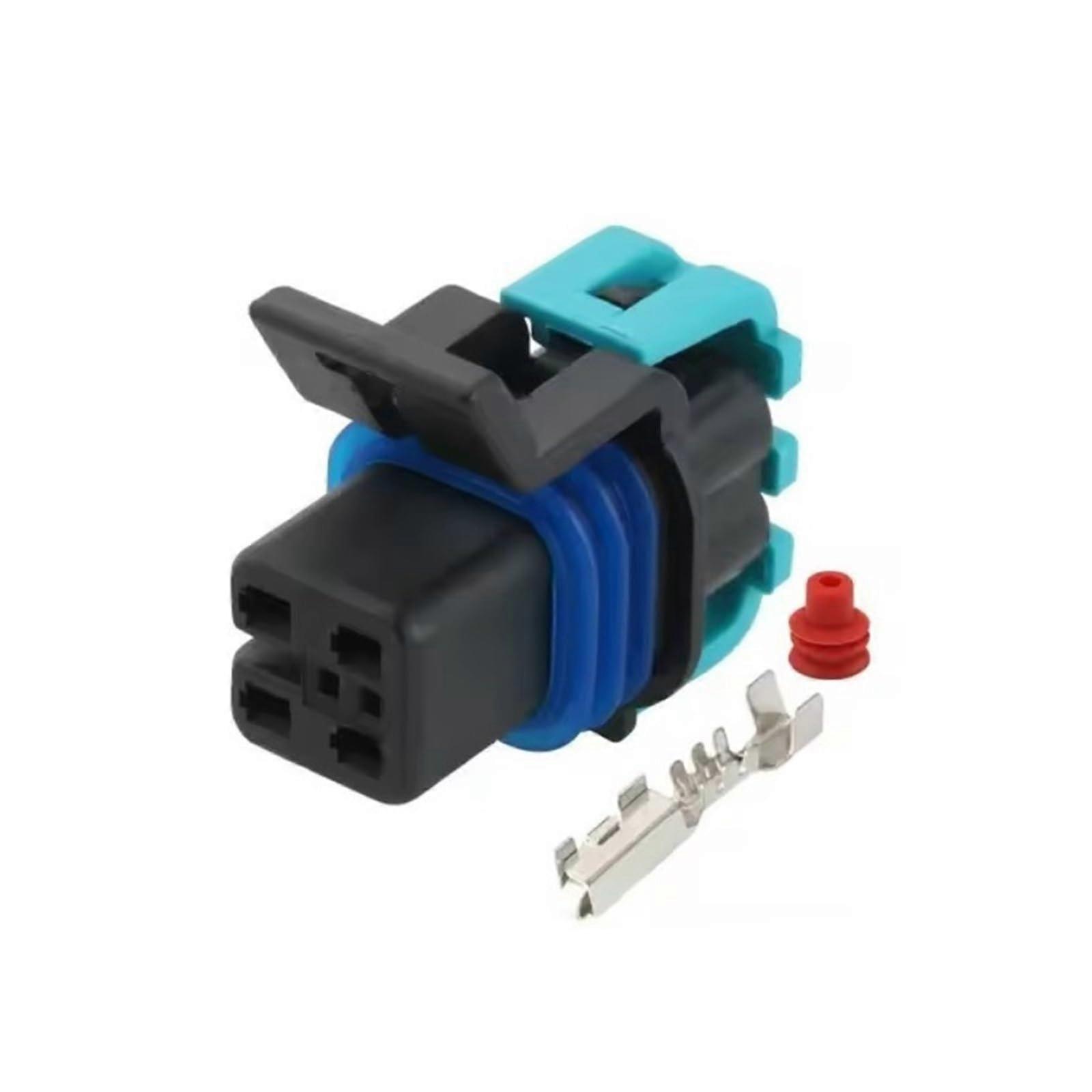 120SET DJ7044B1.511/21 Auto Cable Connector 4 Pin Automotive Plug Famale Male Socket Includes Terminal Seal(Female,5 Sets4P)