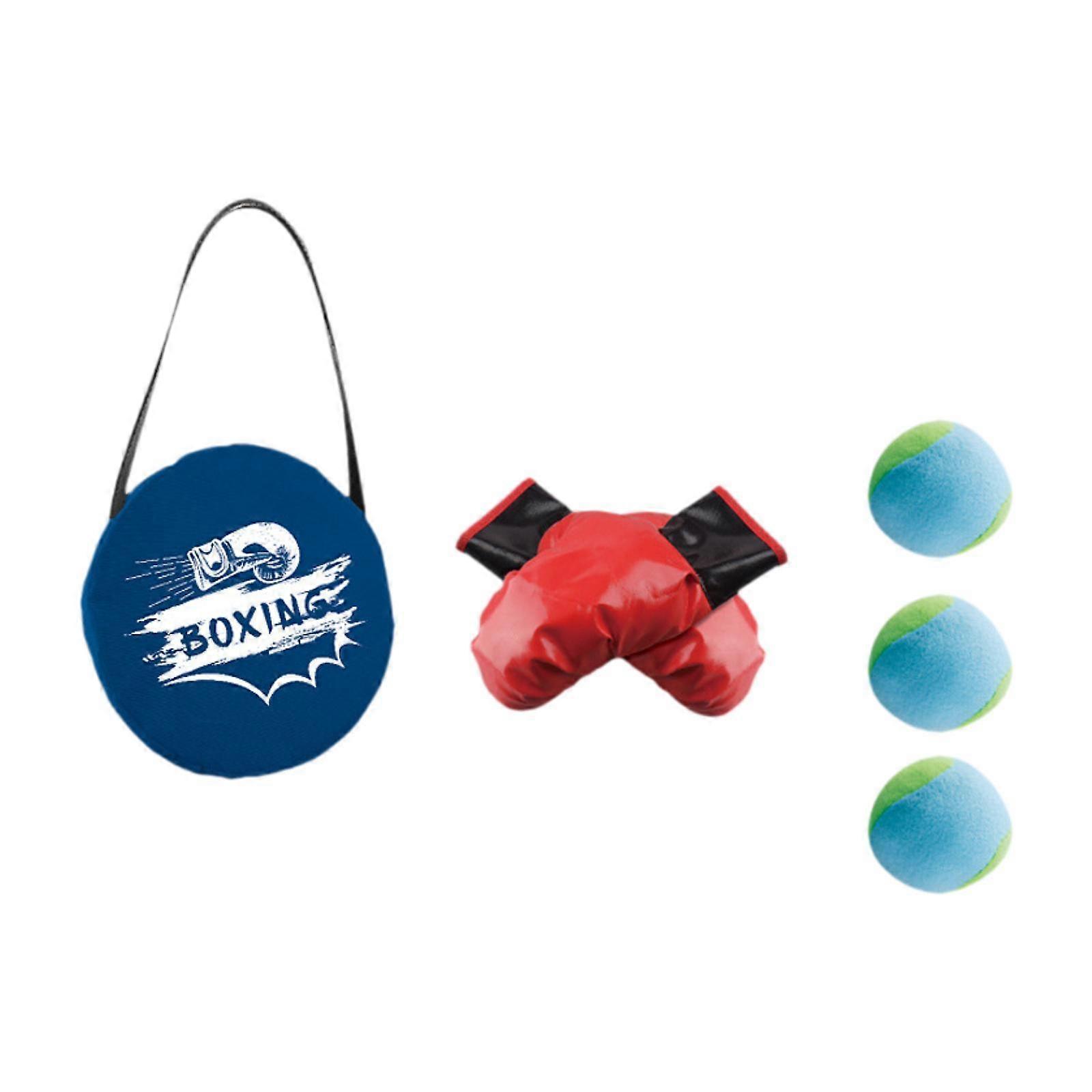 Children Boxing Gloves Set Versatile Home Use with Double Sided Target Board