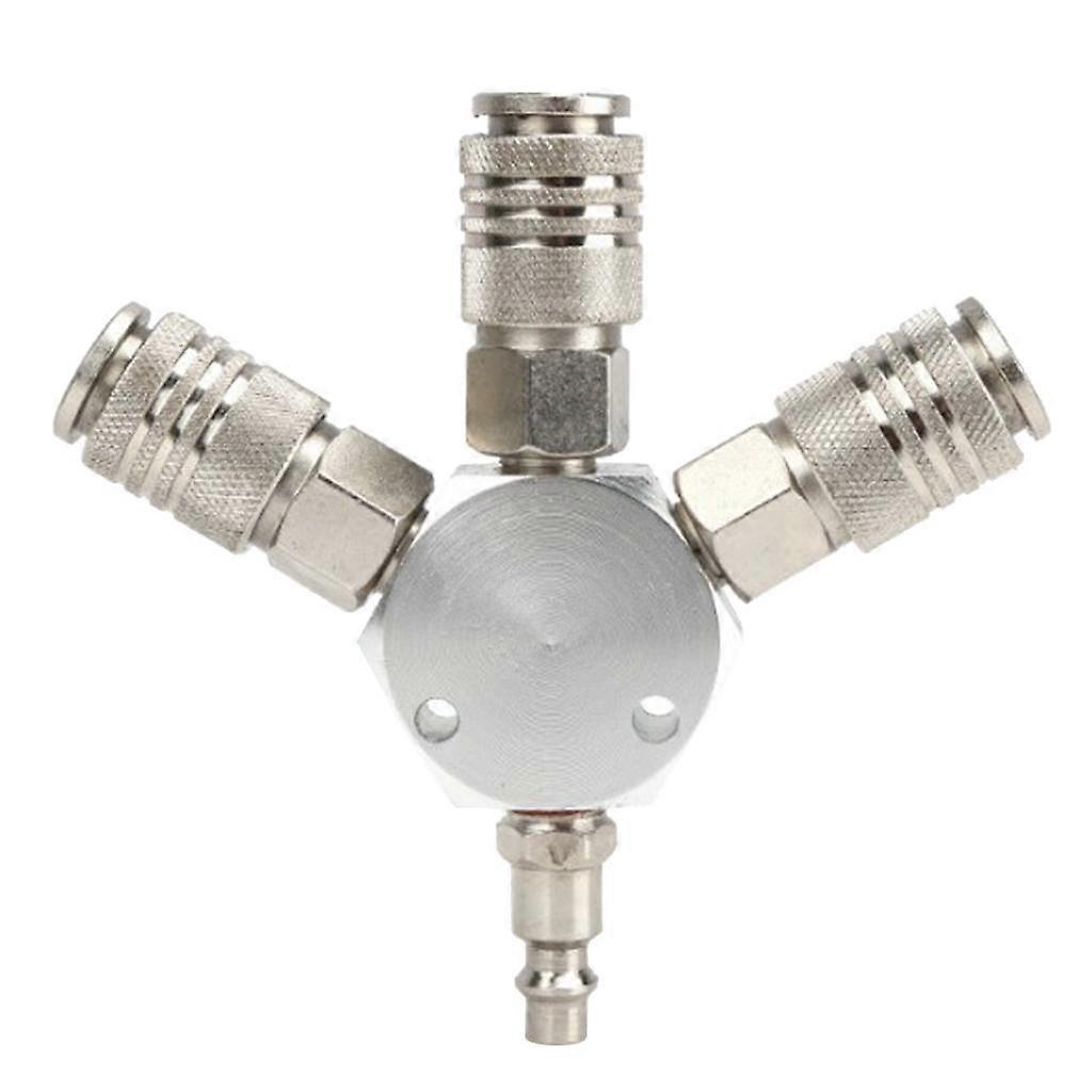 3 Way Quick Coupling Manifold Air Hose Manifold Quick Coupler Adapter Splitter