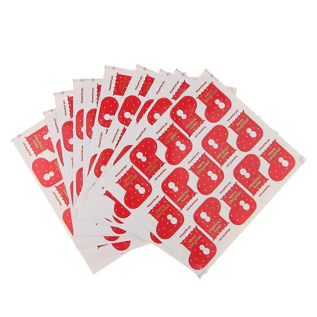 Christmas Socks Sealing Stickers Envelope Card Decoration